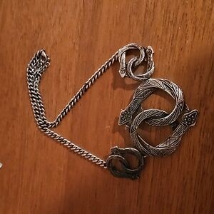 Snake infinity necklace